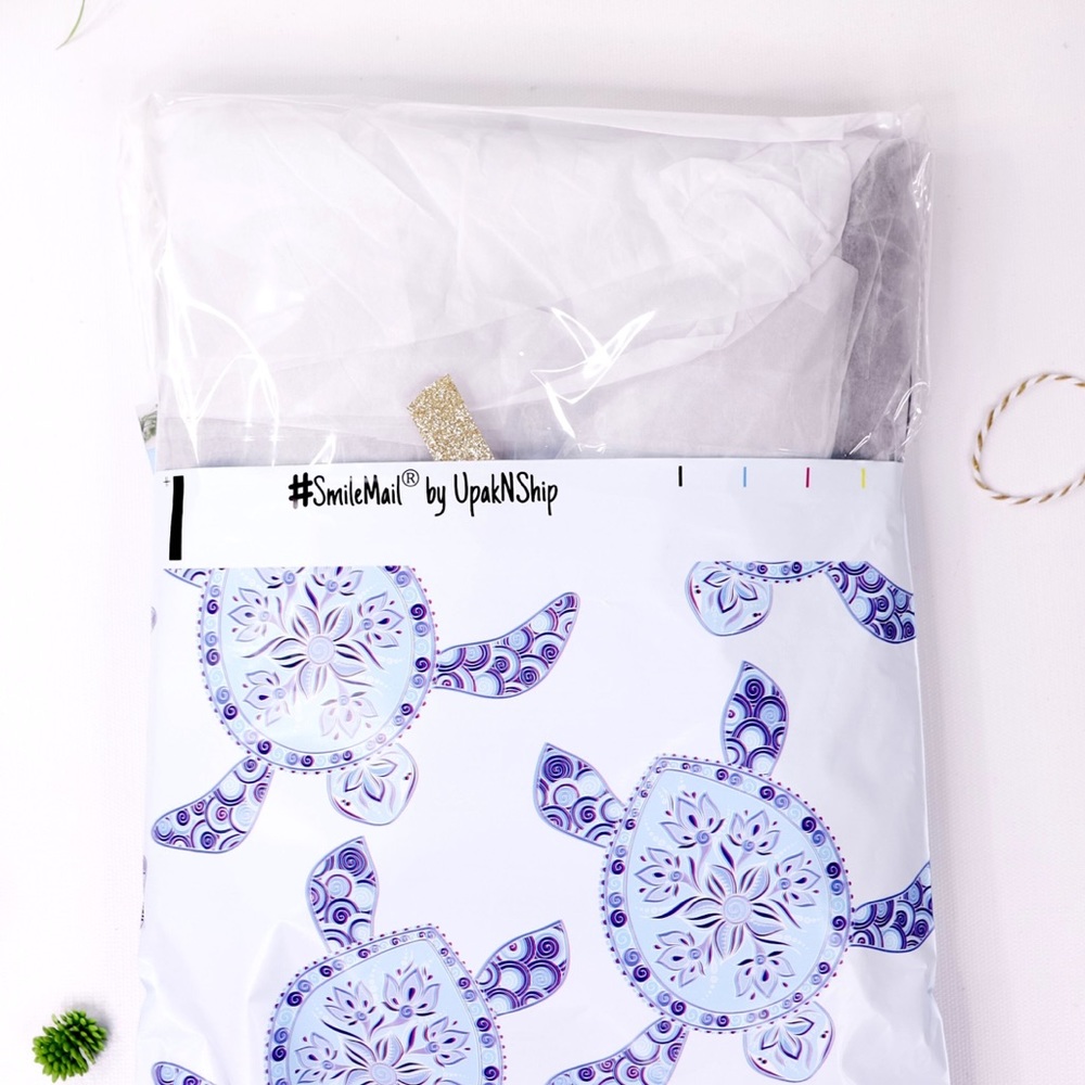 50 10X13 Blue Turtle Mailers CLEARANCE - Picture 3 of 4